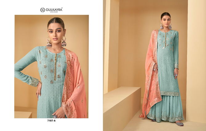 Gulkayra Jhilmil Heavy Festive Wear Wholesale Georgette Salwar Suits Catalog